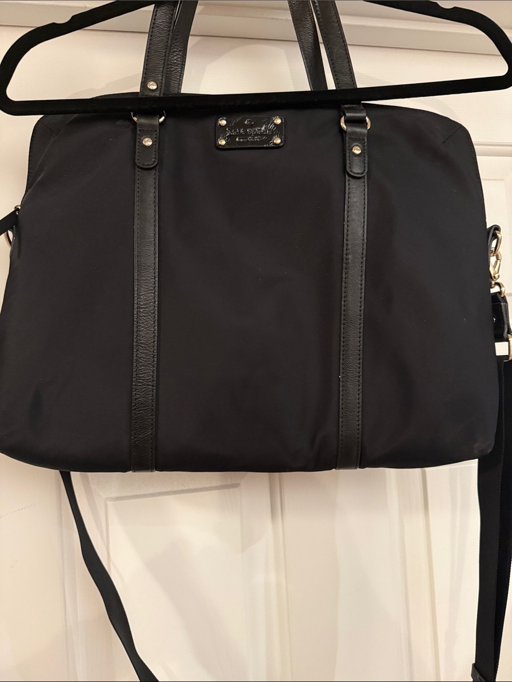 Kate Spade Nylon Tote with Leather Trim